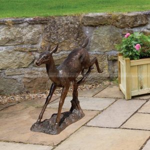 outdoor deer statues