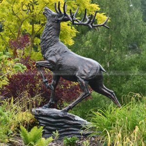 bronze stag statue garden