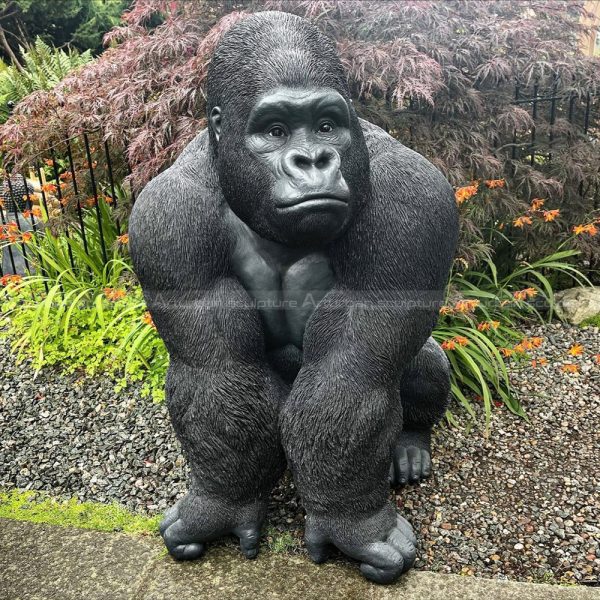 life size gorilla garden ornament