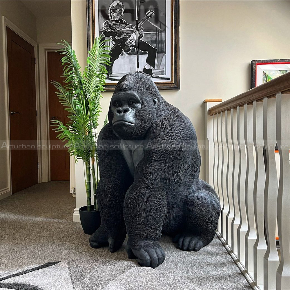 life size gorilla garden ornament