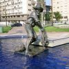 bronze fisherman statue