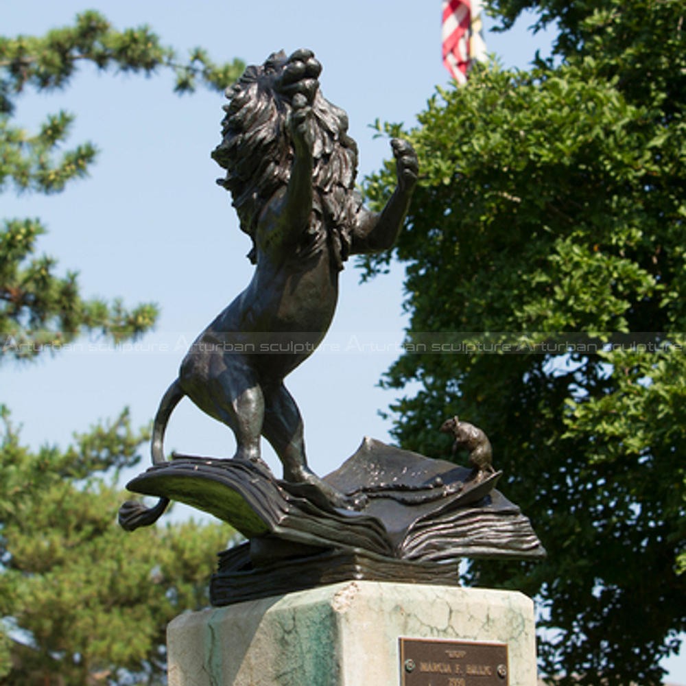 lion yard statue