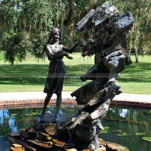 woman water feature