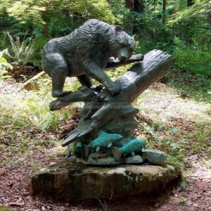 large garden bear statue