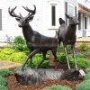 bronze garden deer statues