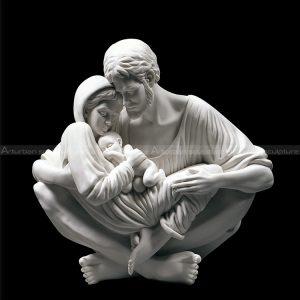 white holy family statue