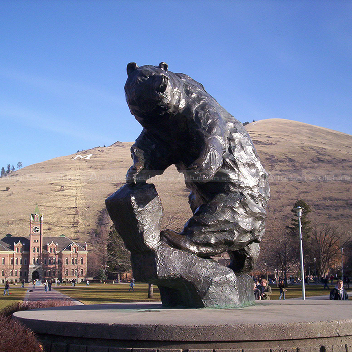 large bear garden statue