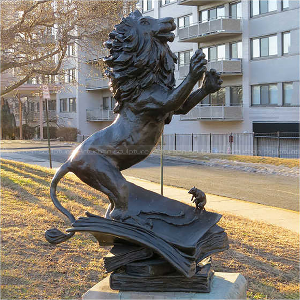 lion yard statue