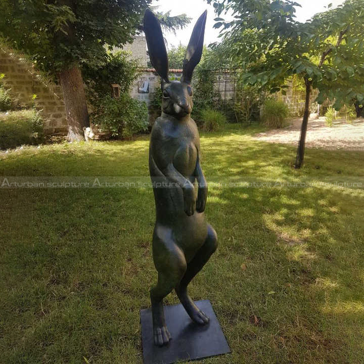 bronze hare garden ornaments