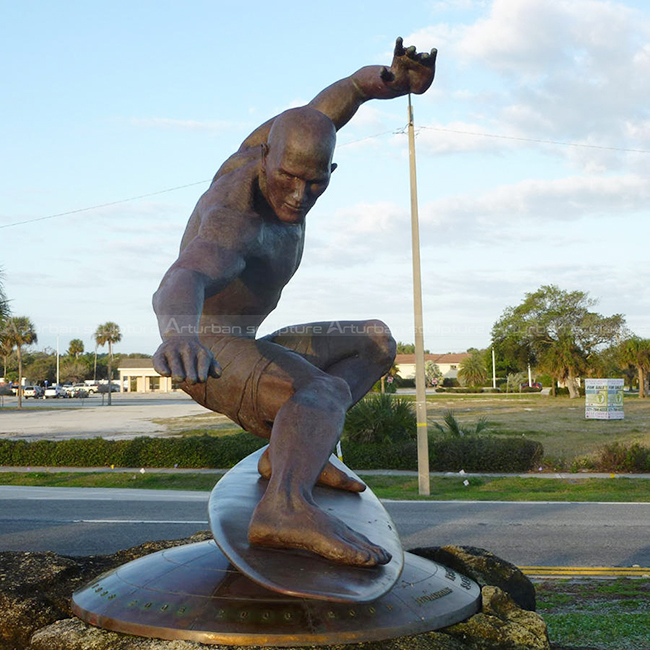 surfer sculpture