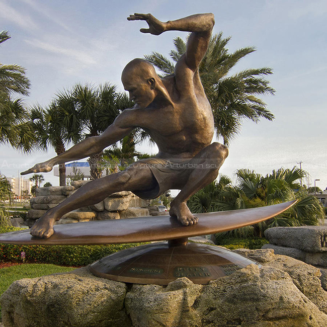 surfer sculpture