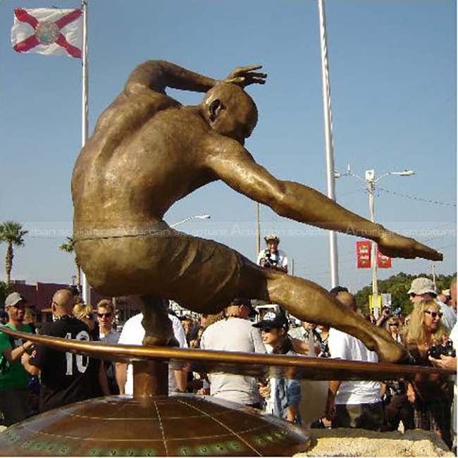 surfer sculpture