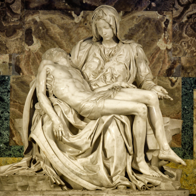 Mary Holding Jesus Sculpture