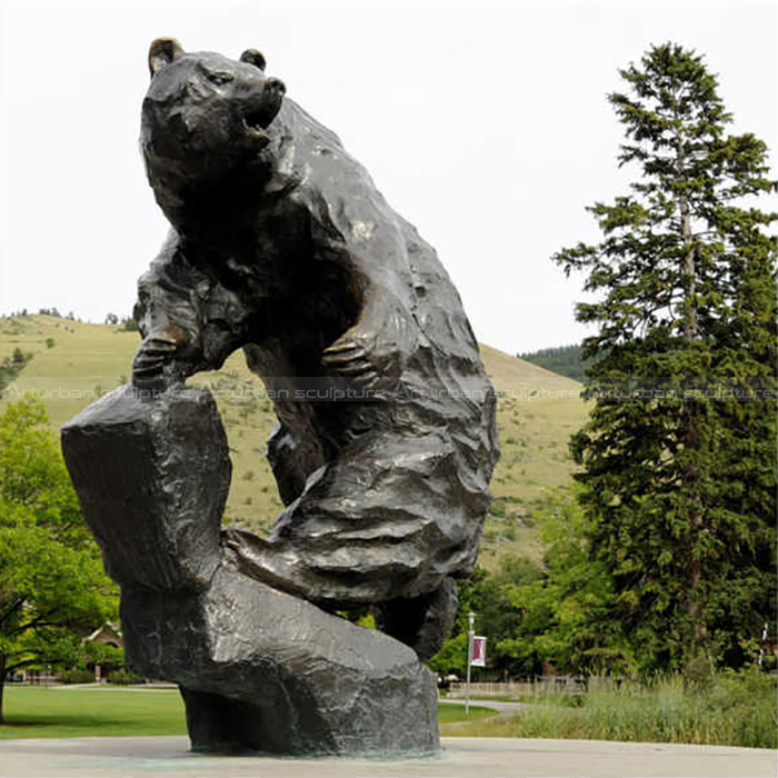 large bear garden statue