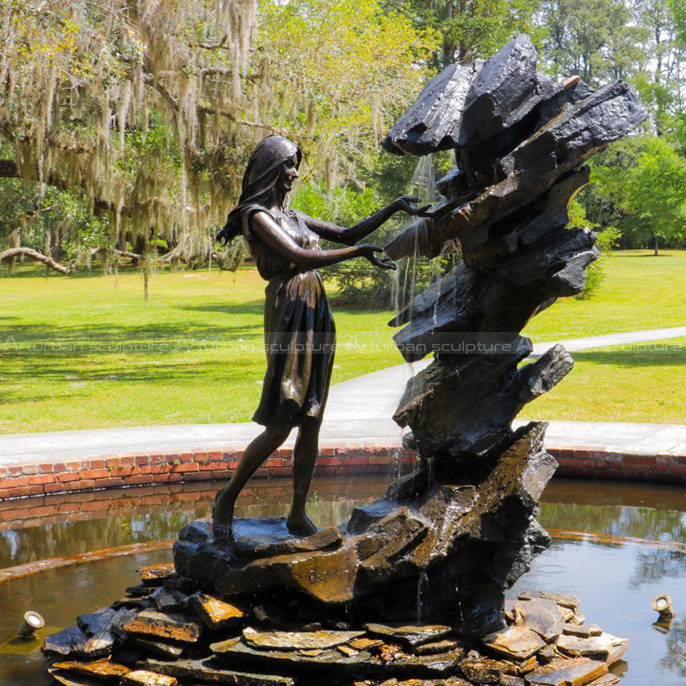 woman water feature