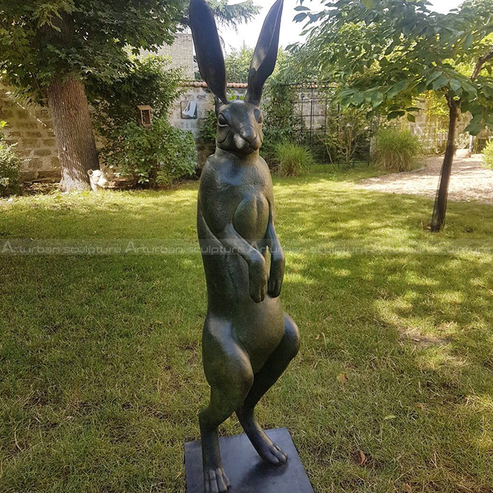 bronze hare garden ornaments