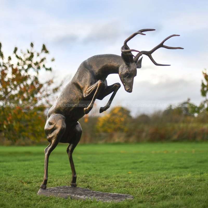 bronze stag ornament