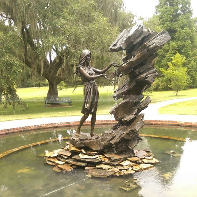 woman water feature