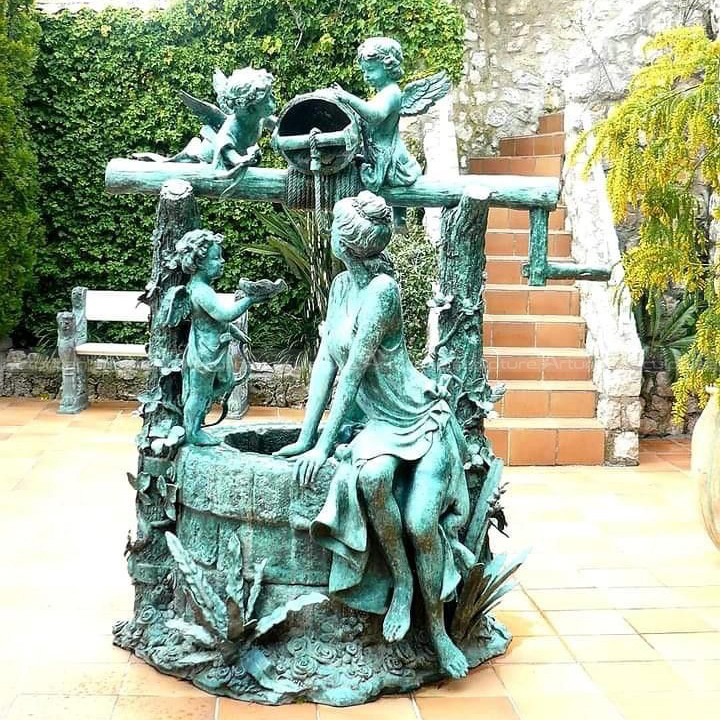 bronze cherub fountain