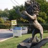 lion yard statue