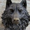 wolf head sculpture