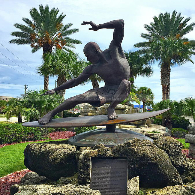 surfer sculpture