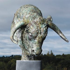bronze bull head