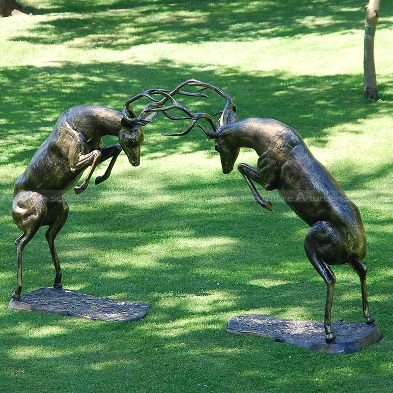 bronze stag ornament