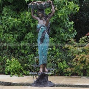 lady statue water fountain