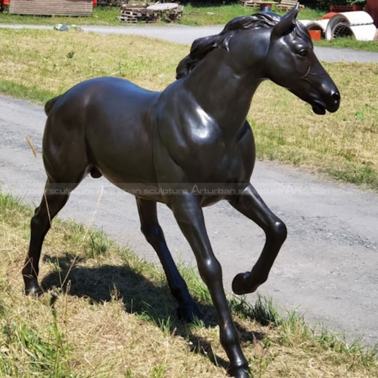 running horse sculpture