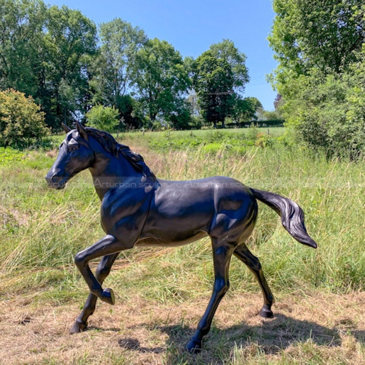 running horse sculpture