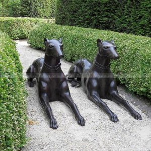 doberman yard statue