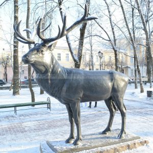 large bronze stag for garden