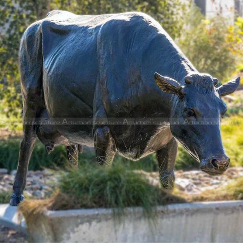 outdoor cow statues