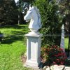 marble horse head sculpture