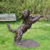 bearded collie statue