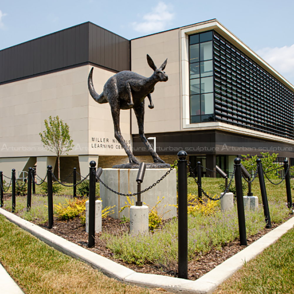 bronze kangaroo sculpture