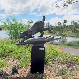 bronze bobcat sculpture