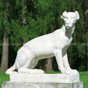 marble dog statue