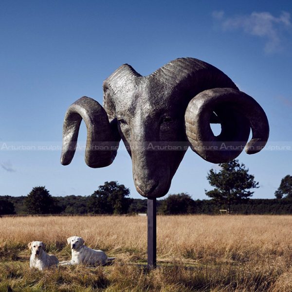 sheep head sculpture