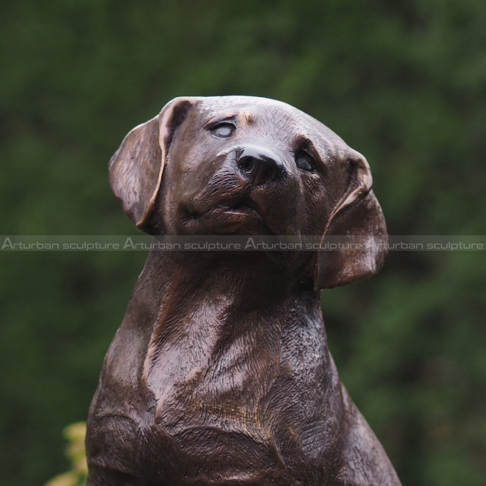 puppy garden statue