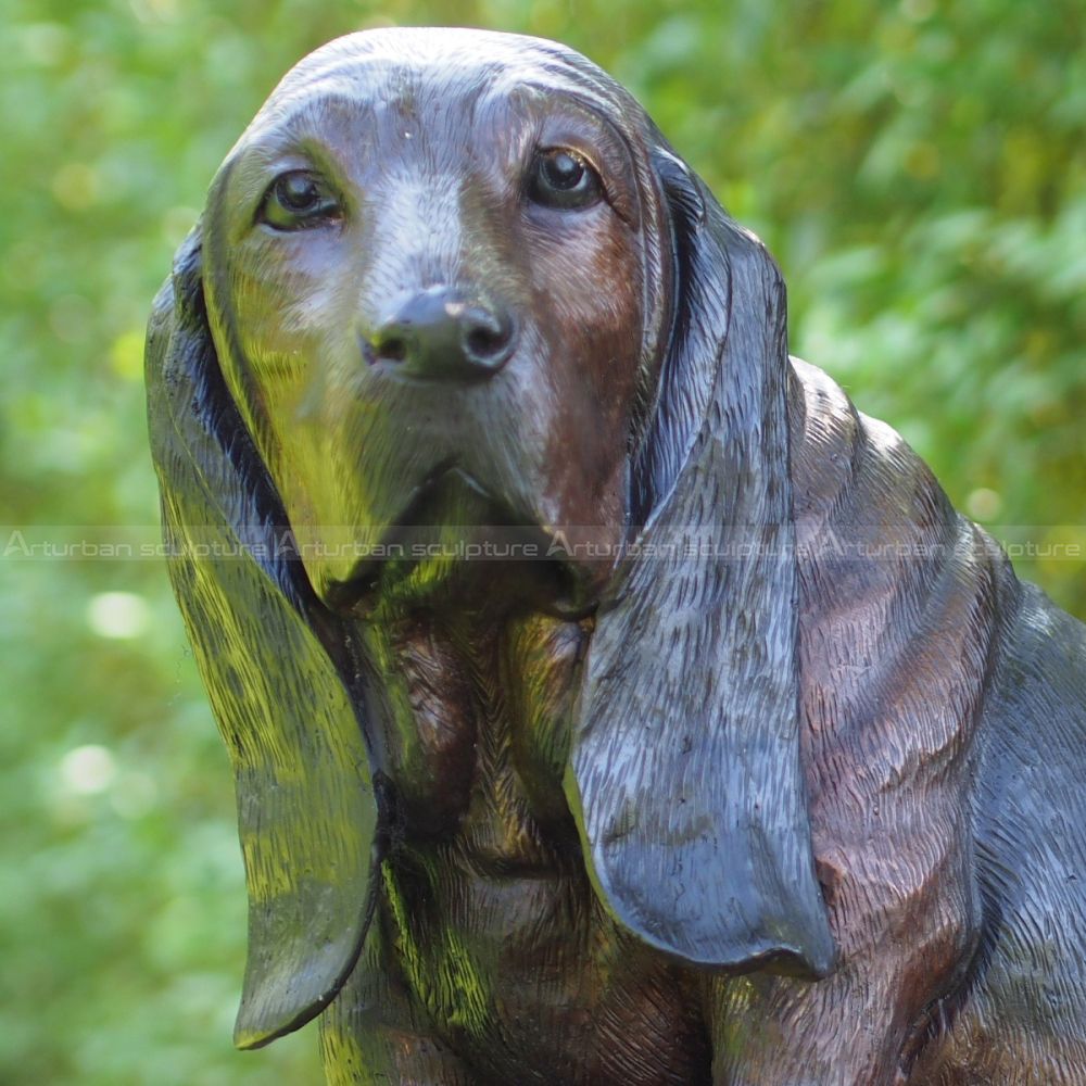 life size basset hound statue