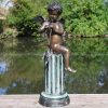 bronze cherub statue