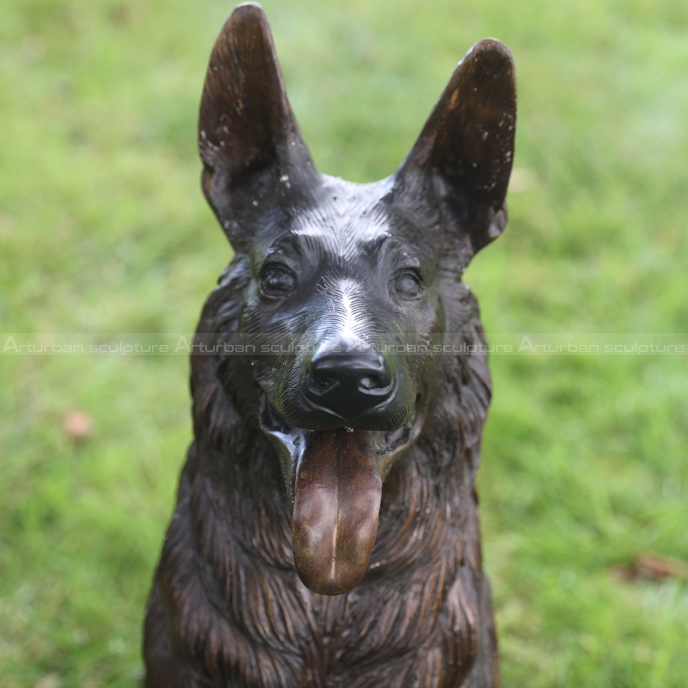 german shepherd lawn ornament