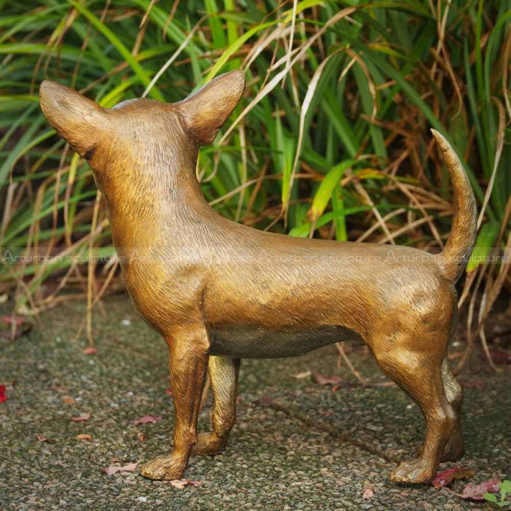 outdoor chihuahua statue