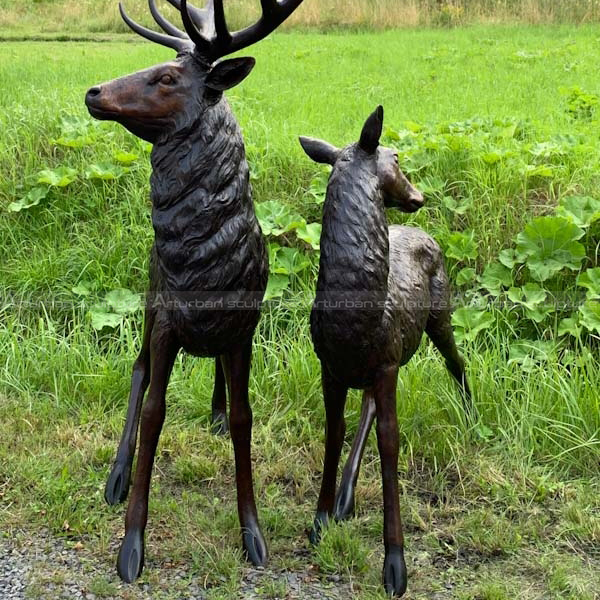 bronze stag garden ornament