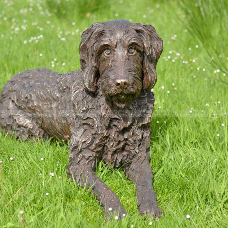 labradoodle garden statue