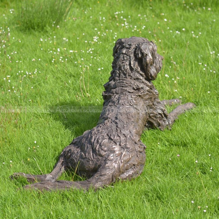 labradoodle garden statue