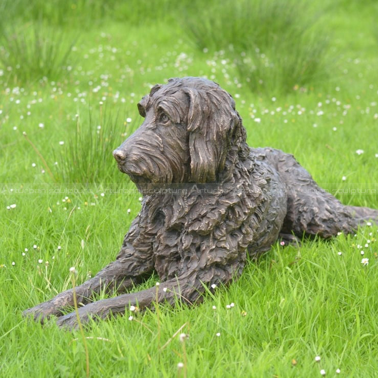 labradoodle garden statue