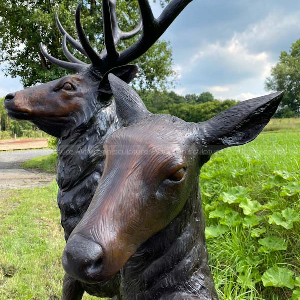 bronze stag garden ornament